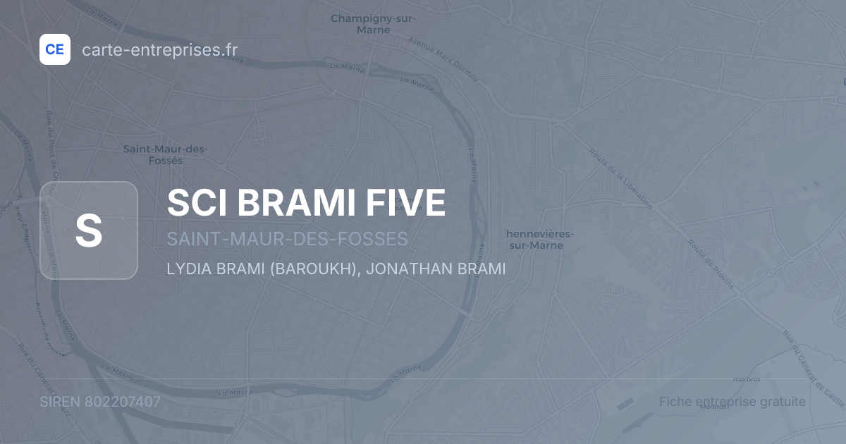 SCI BRAMI FIVE — 802207407 — fiche entreprise