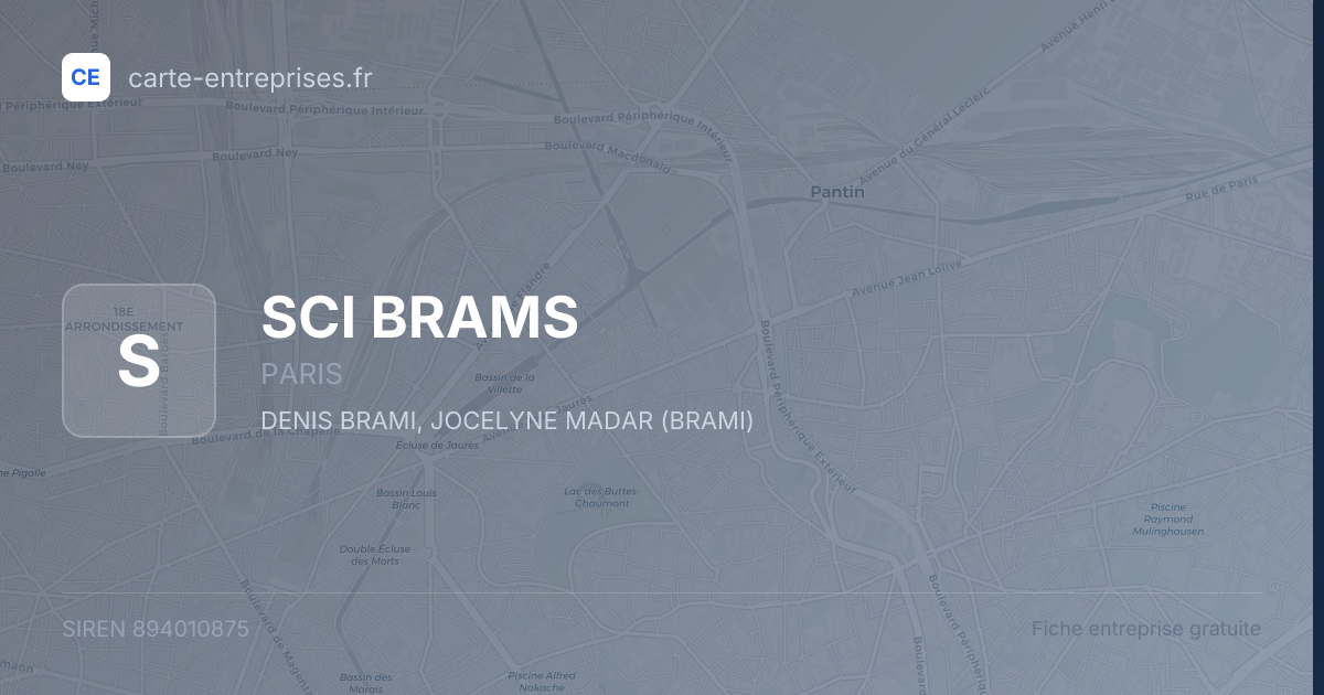 SCI BRAMS — 894010875 — fiche entreprise