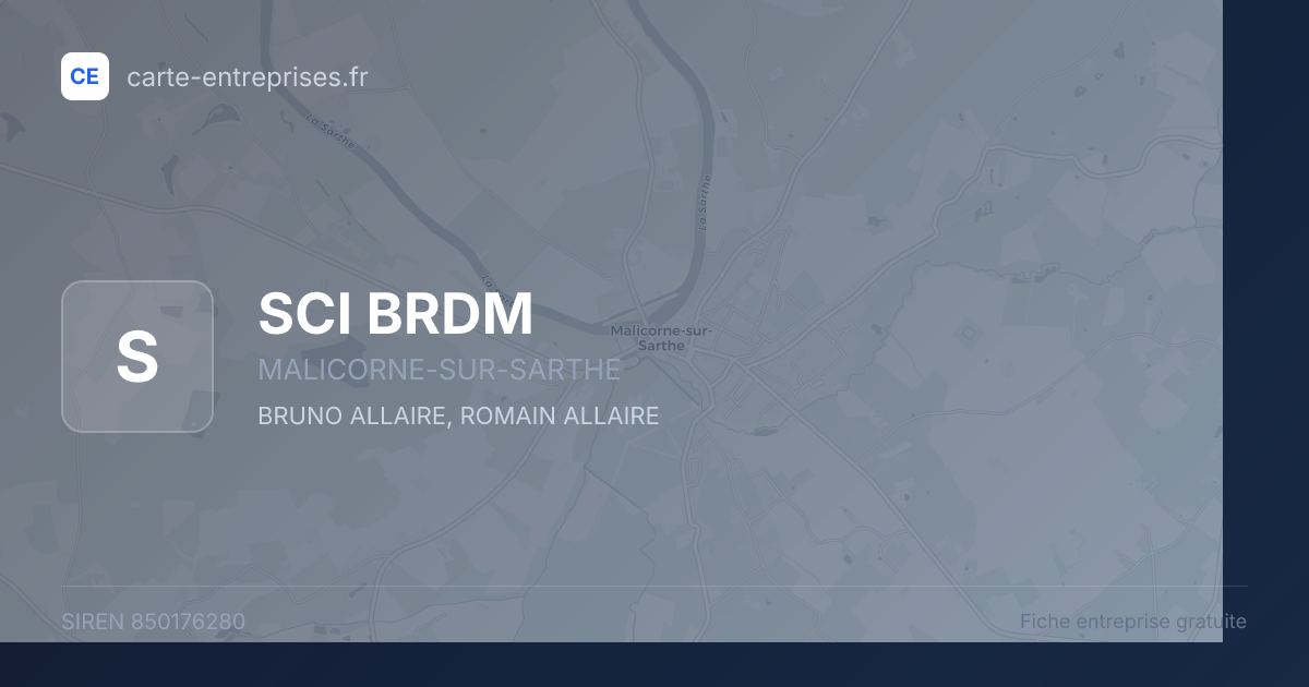 SCI BRDM — 850176280 — fiche entreprise