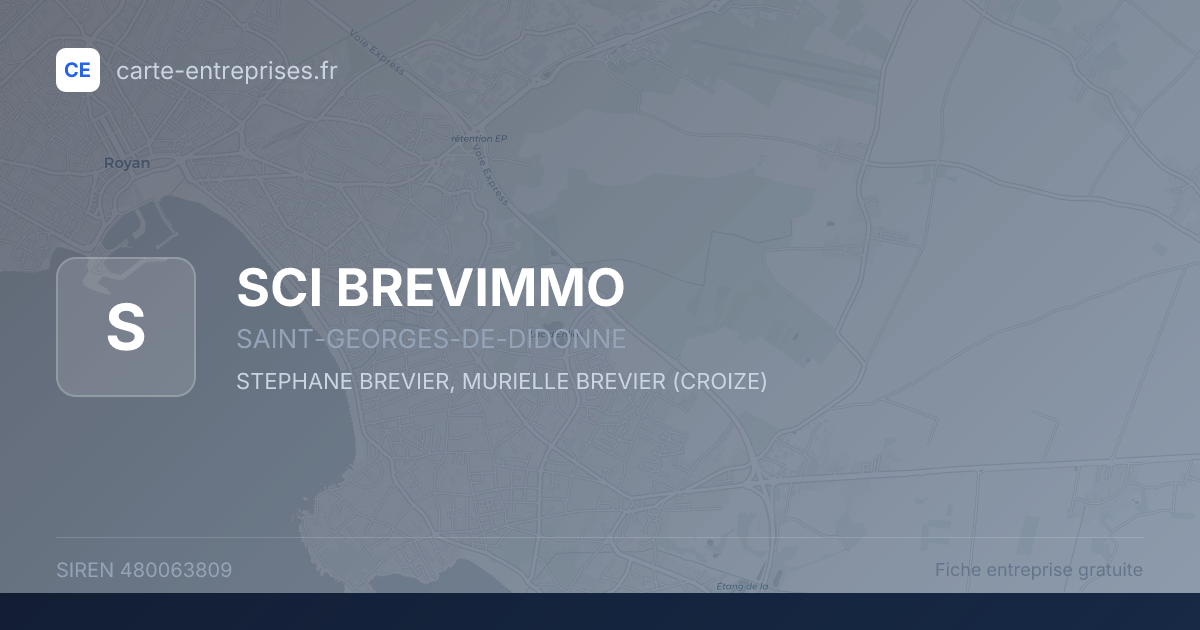 SCI BREVIMMO — 480063809 — fiche entreprise