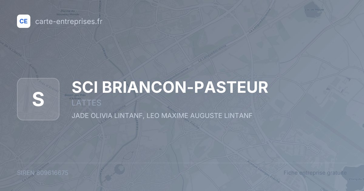SCI BRIANCON-PASTEUR — 809616675 — fiche entreprise