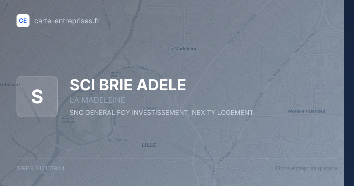 SCI BRIE ADELE — 812131944 — fiche entreprise