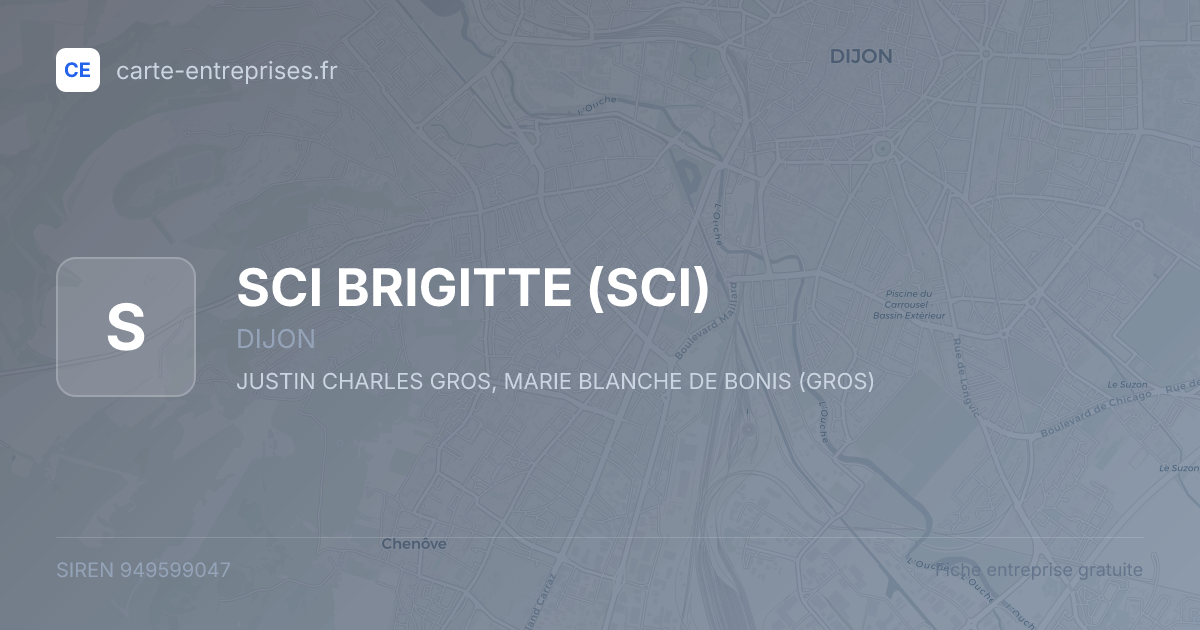 SCI BRIGITTE (SCI) — 949599047 — fiche entreprise