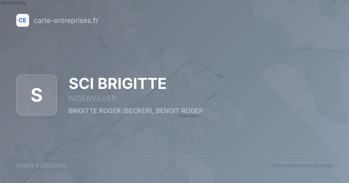 SCI BRIGITTE — 413958349 — fiche entreprise