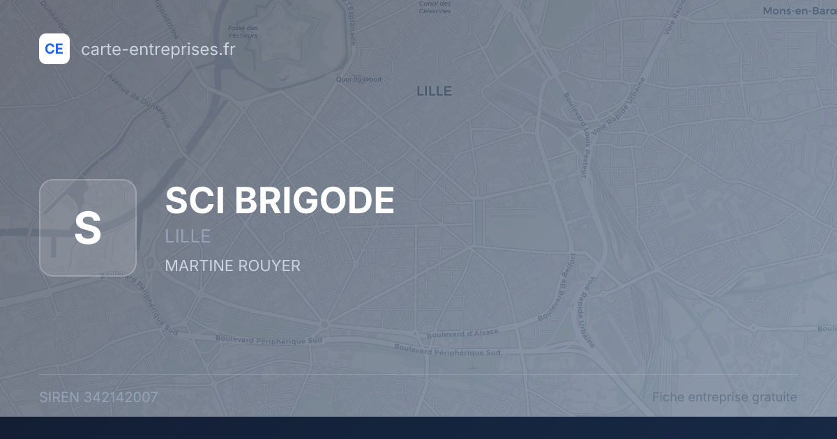 SCI BRIGODE — 342142007 — fiche entreprise
