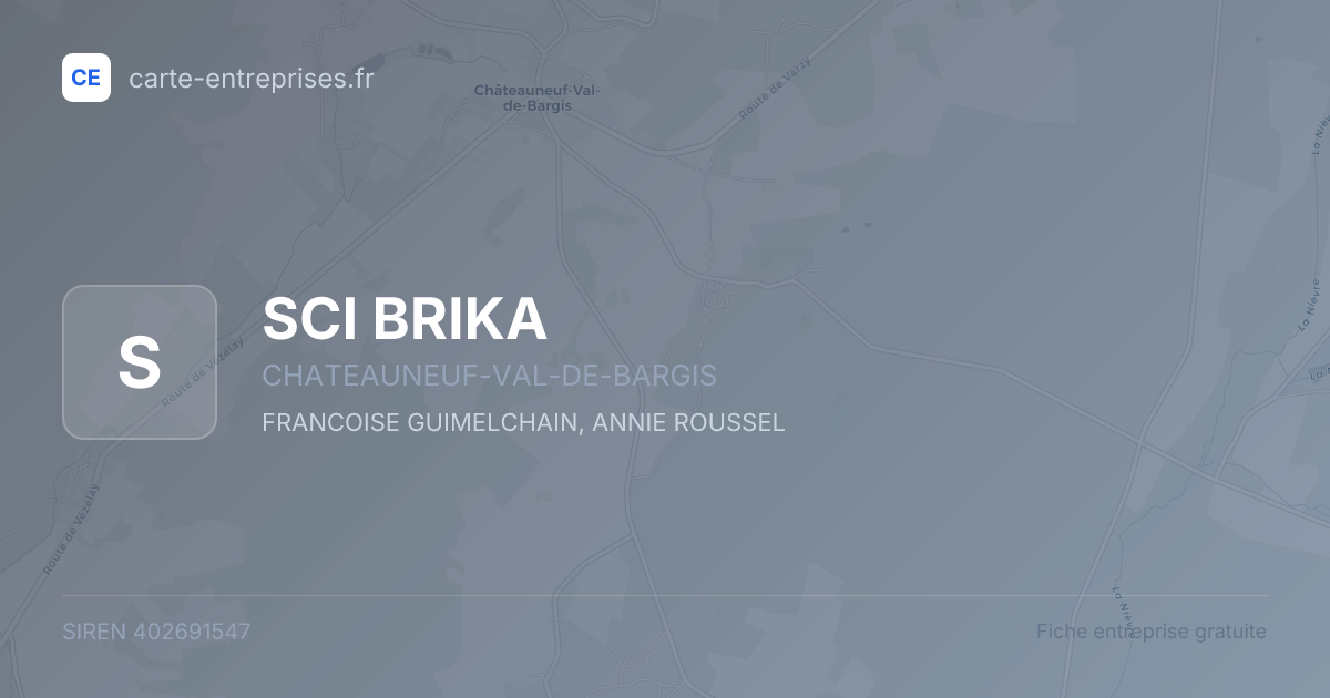 SCI BRIKA — 402691547 — fiche entreprise