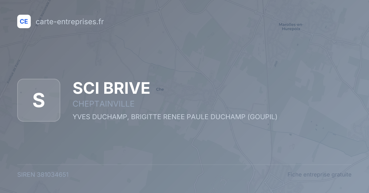 SCI BRIVE — 381034651 — fiche entreprise