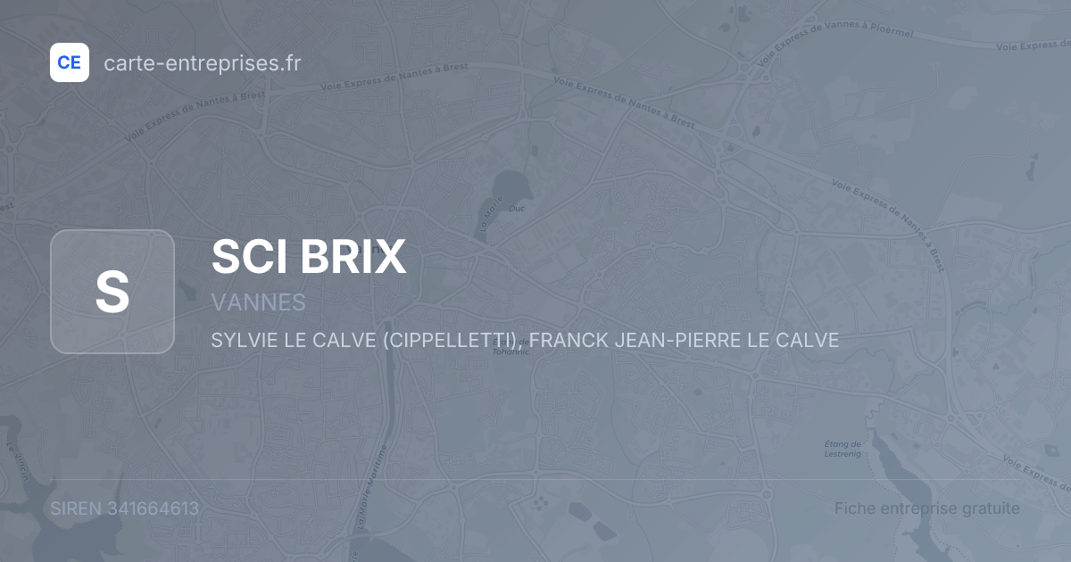 SCI BRIX — 341664613 — fiche entreprise