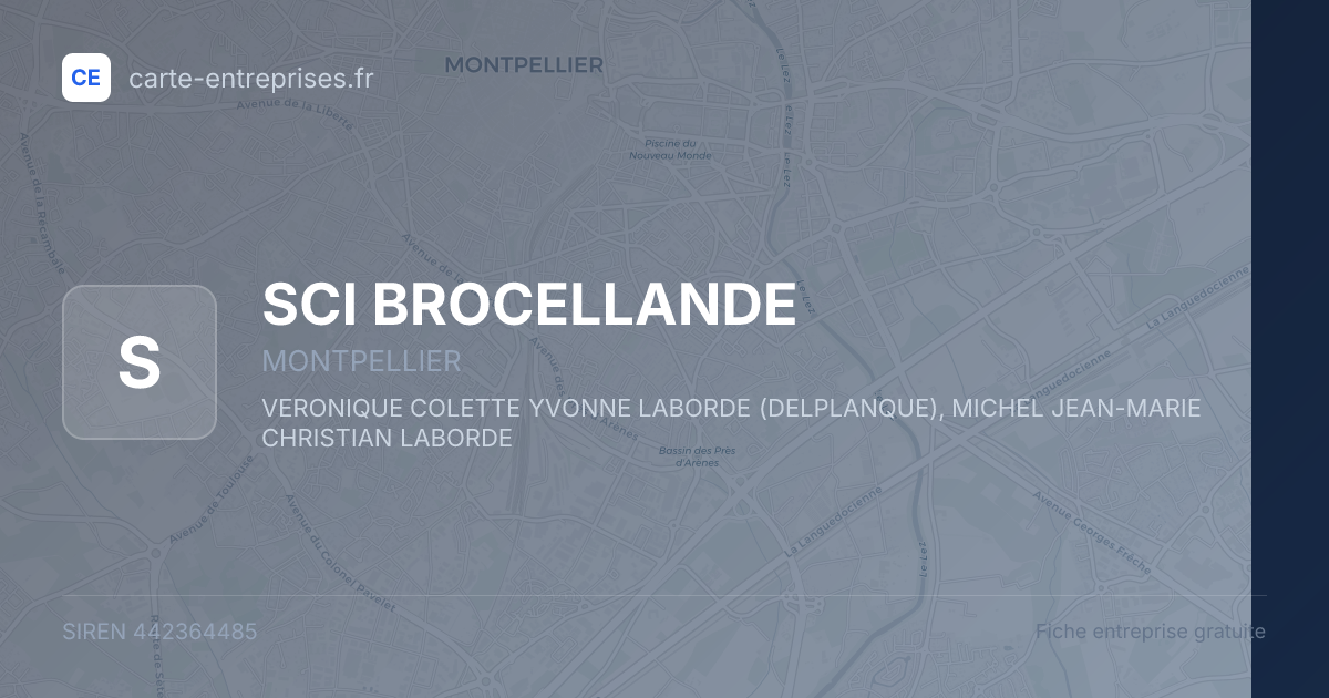 SCI BROCELLANDE — 442364485 — fiche entreprise