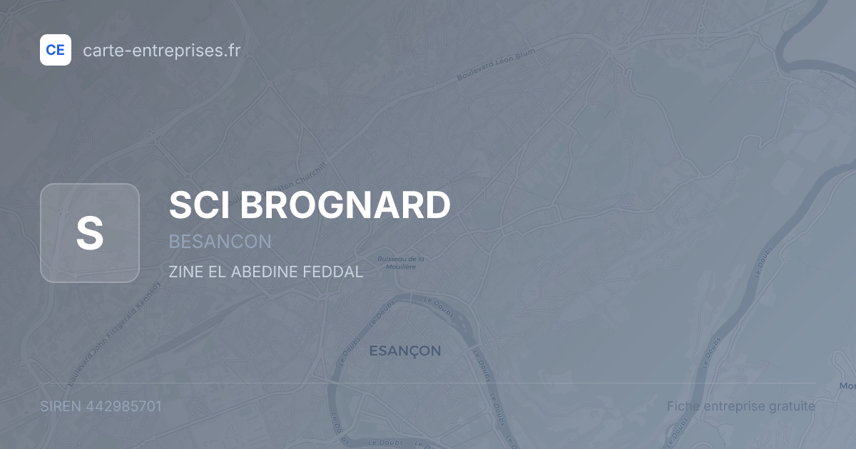 SCI BROGNARD — 442985701 — fiche entreprise