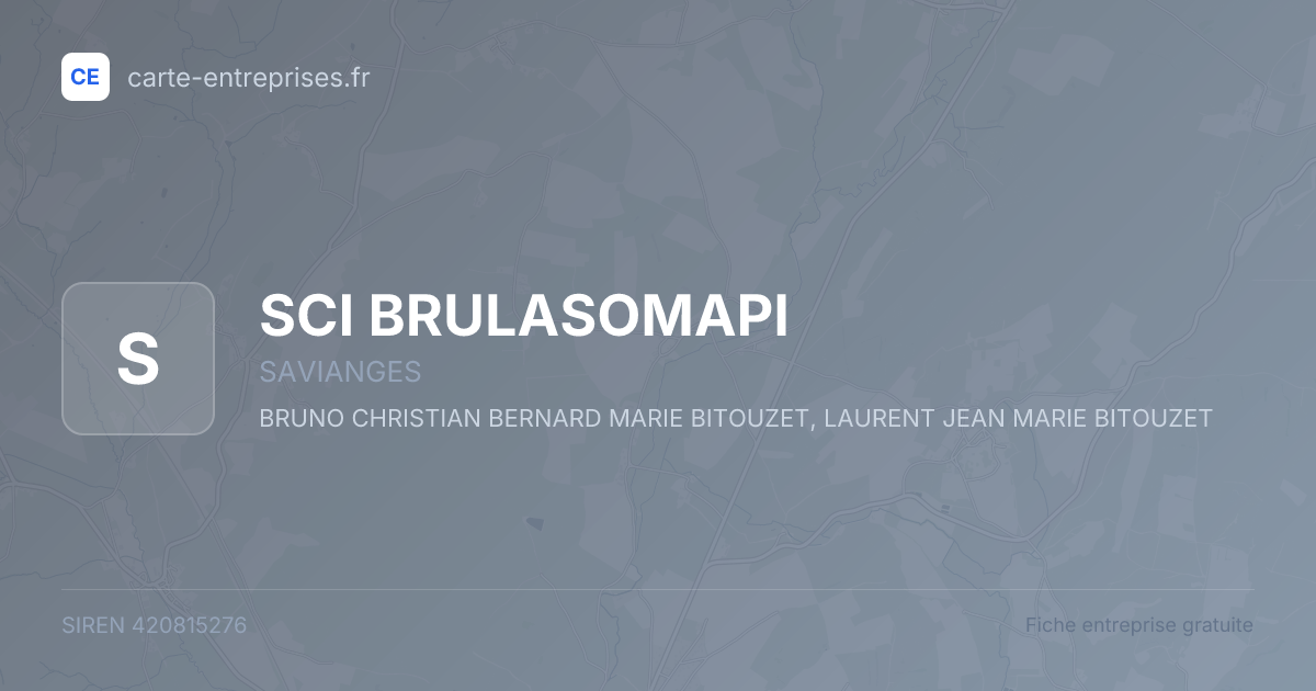 SCI BRULASOMAPI — 420815276 — fiche entreprise