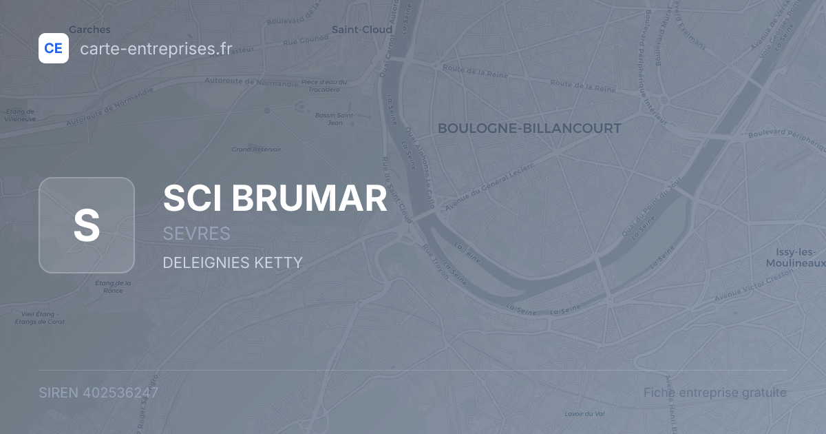 SCI BRUMAR — 402536247 — fiche entreprise