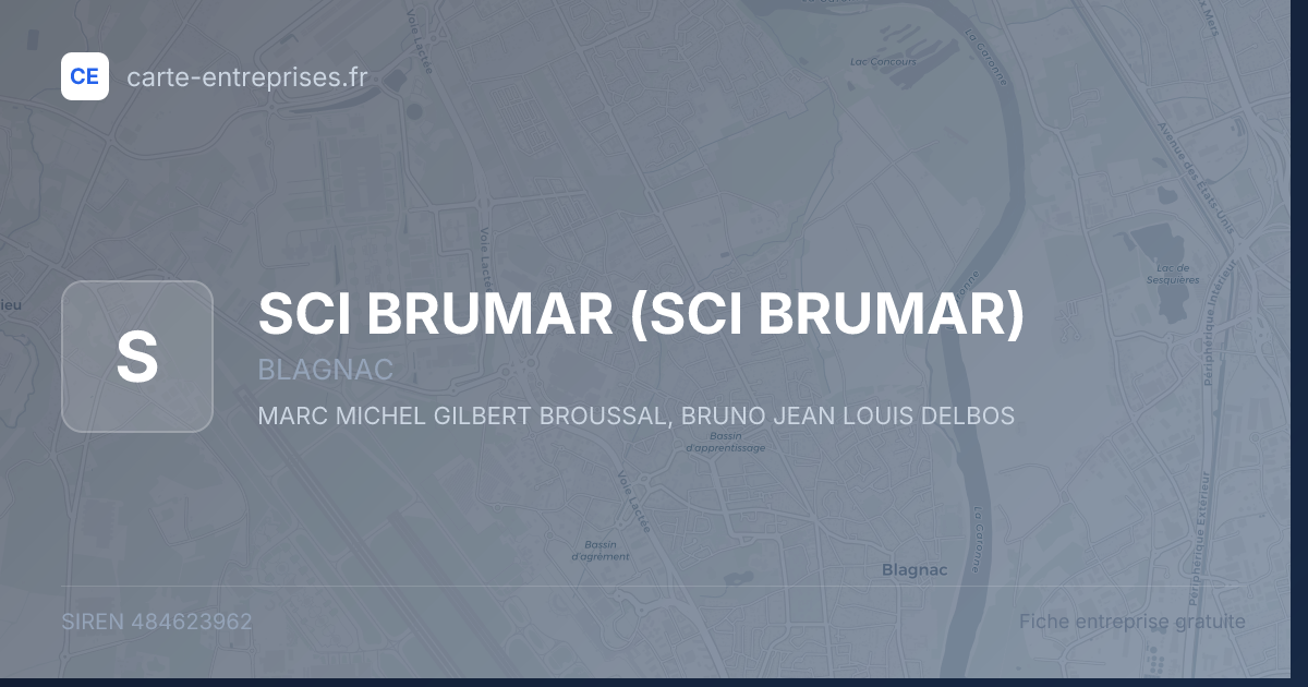 SCI BRUMAR — 484623962 — fiche entreprise