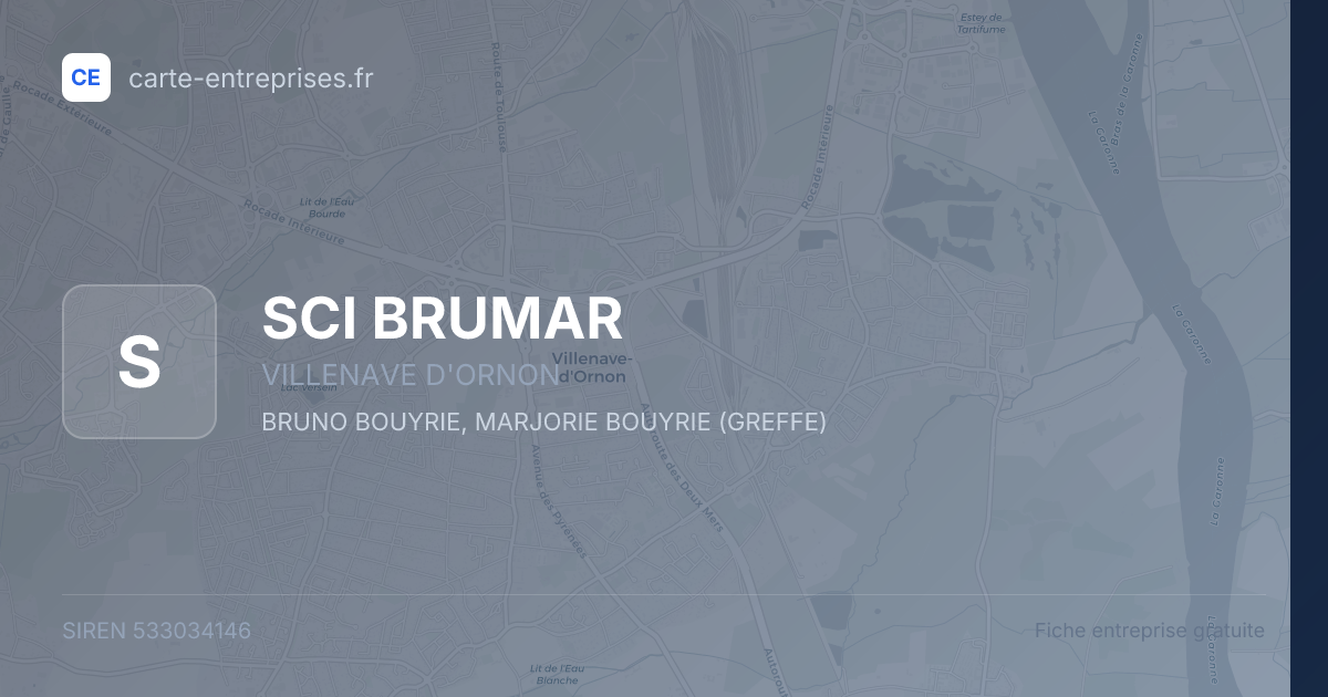SCI BRUMAR — 533034146 — fiche entreprise