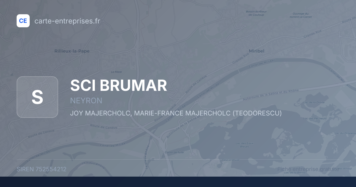 SCI BRUMAR — 752554212 — fiche entreprise