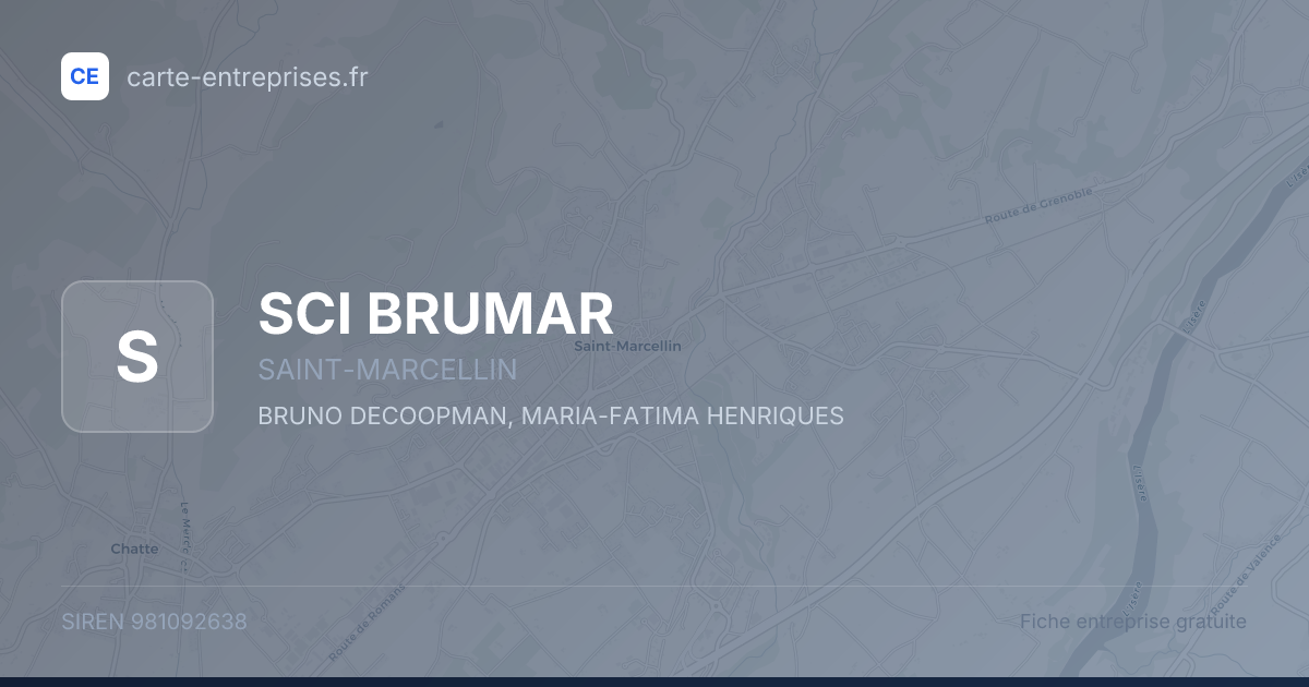 SCI BRUMAR — 981092638 — fiche entreprise