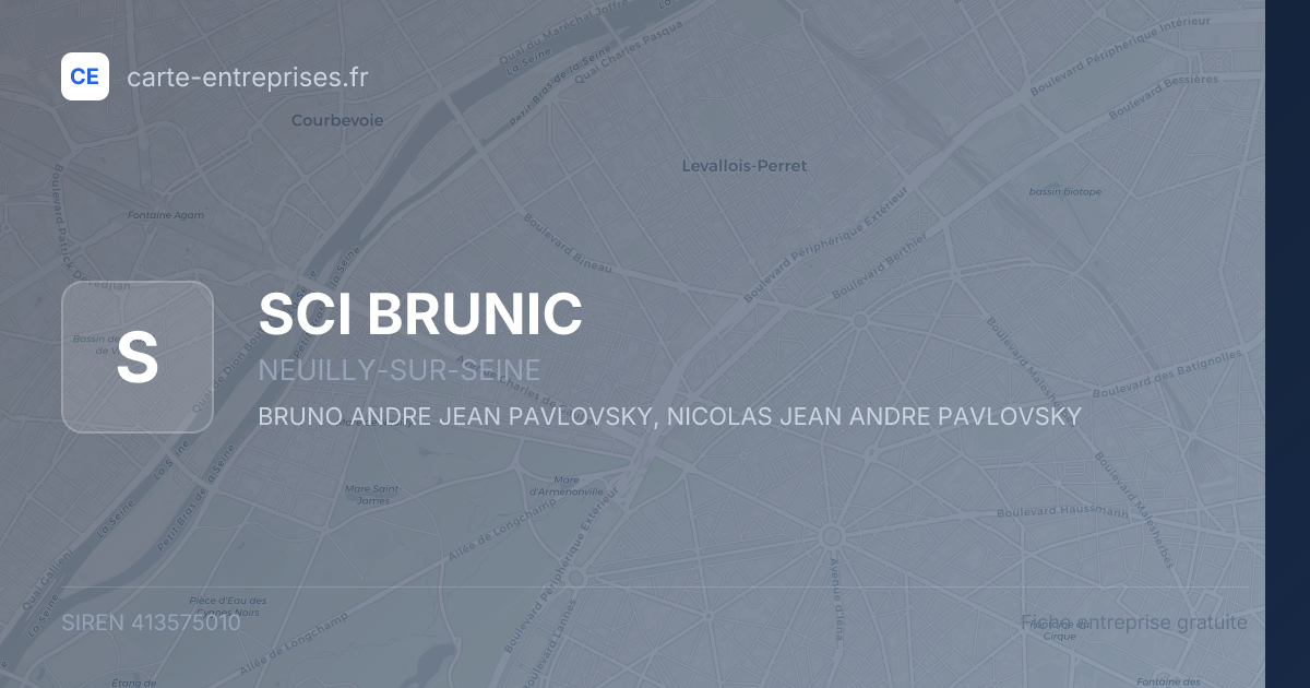 SCI BRUNIC — 413575010 — fiche entreprise