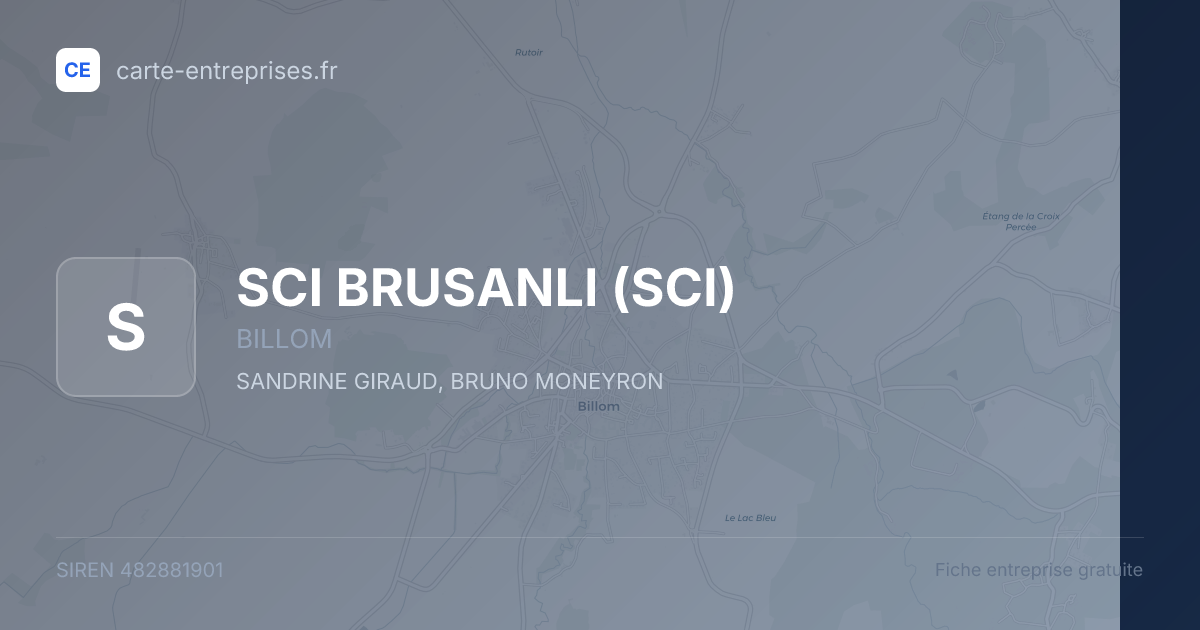 SCI BRUSANLI (SCI) — 482881901 — fiche entreprise