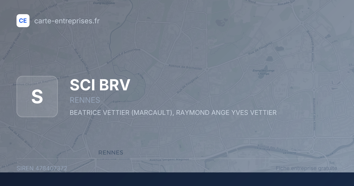 SCI BRV — 478407372 — fiche entreprise