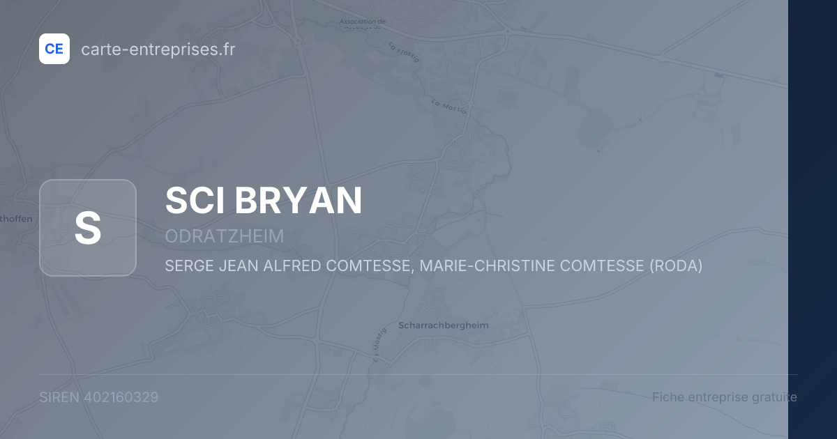 SCI BRYAN — 402160329 — fiche entreprise