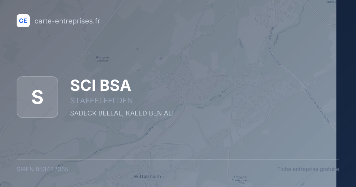 SCI BSA — 853482065 — fiche entreprise