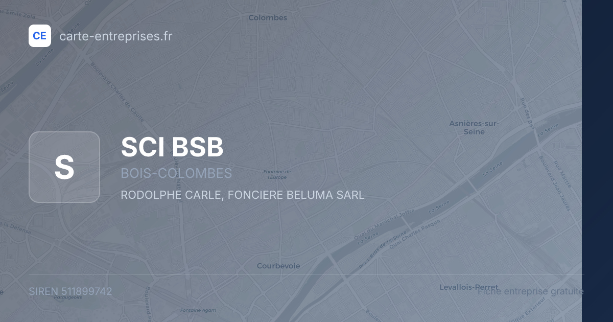 SCI BSB — 511899742 — fiche entreprise