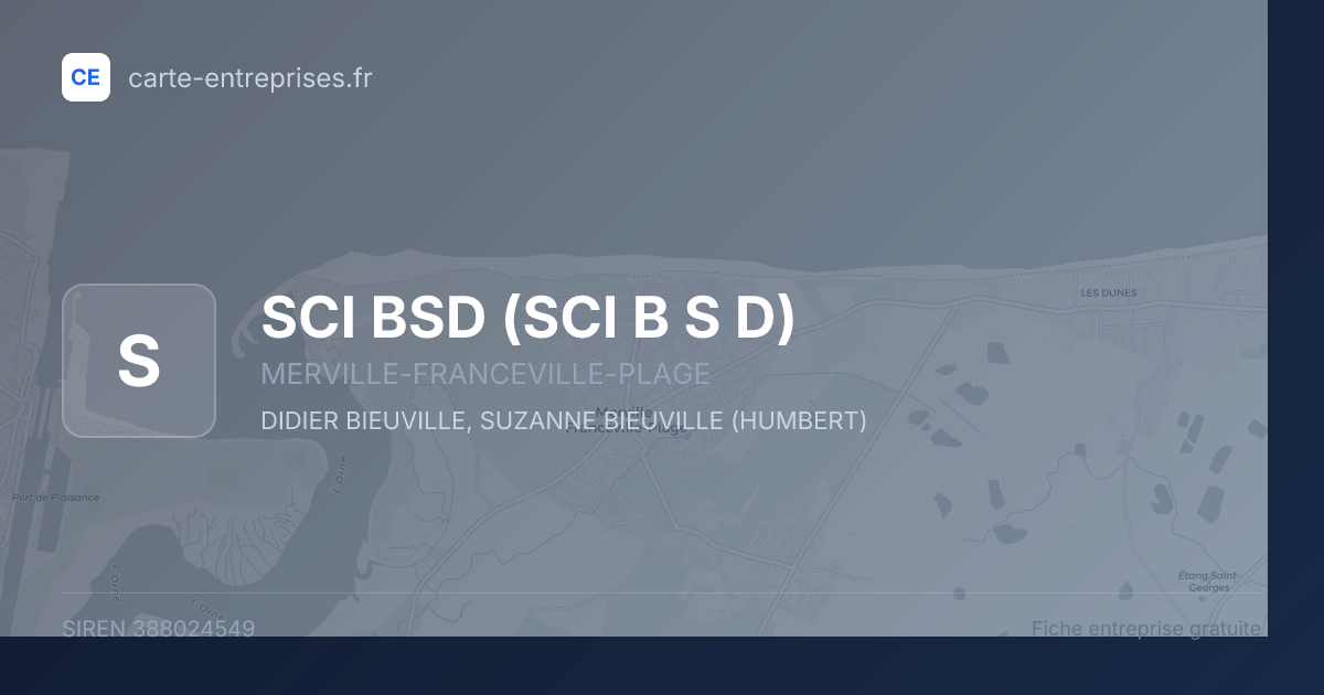 SCI BSD (SCI B S D) — 388024549 — fiche entreprise