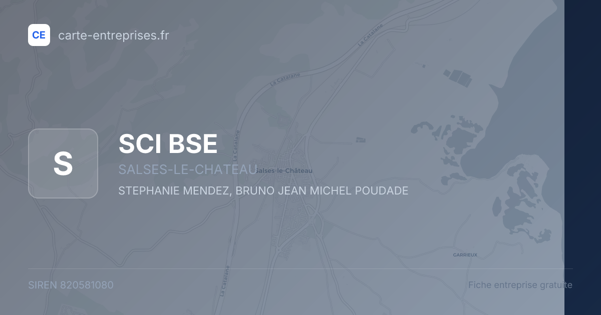 SCI BSE — 820581080 — fiche entreprise