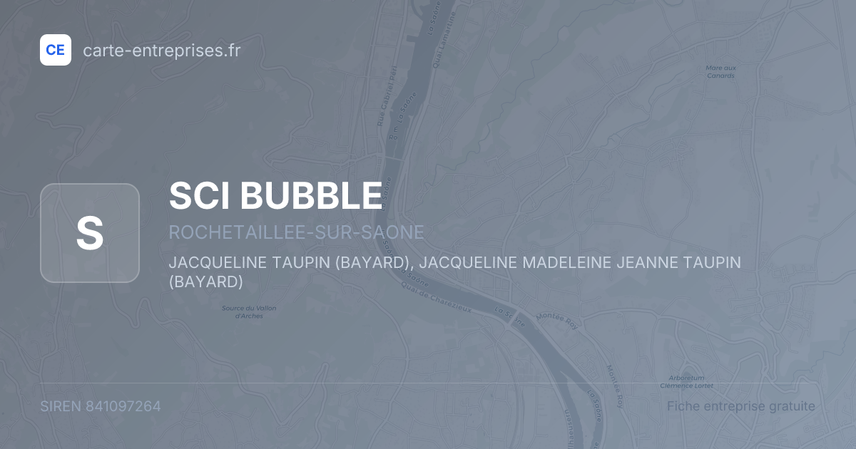 SCI BUBBLE — 841097264 — fiche entreprise