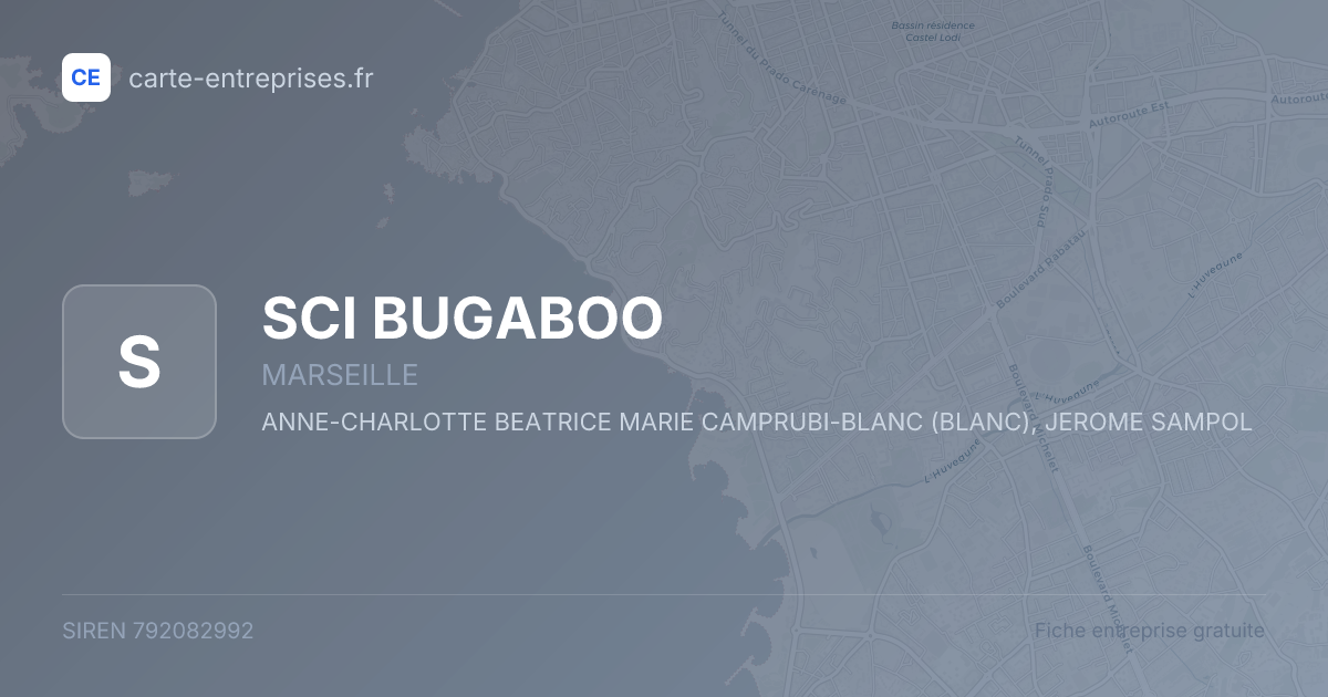 SCI BUGABOO — 792082992 — fiche entreprise