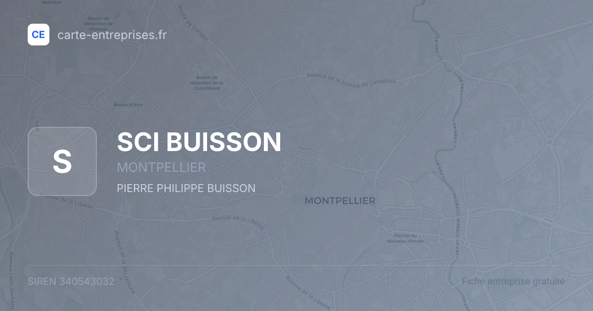 SCI BUISSON — 340543032 — fiche entreprise