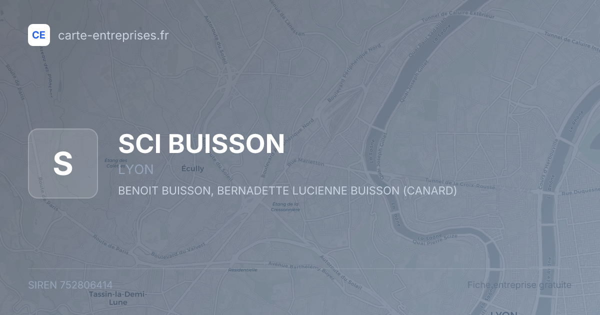 SCI BUISSON — 752806414 — fiche entreprise