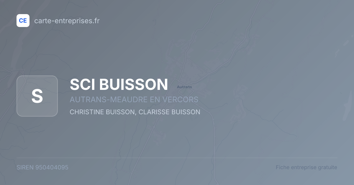 SCI BUISSON — 950404095 — fiche entreprise