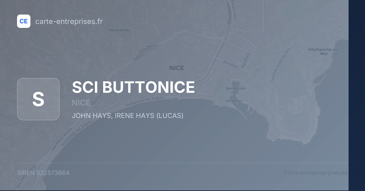 SCI BUTTONICE — 532573664 — fiche entreprise