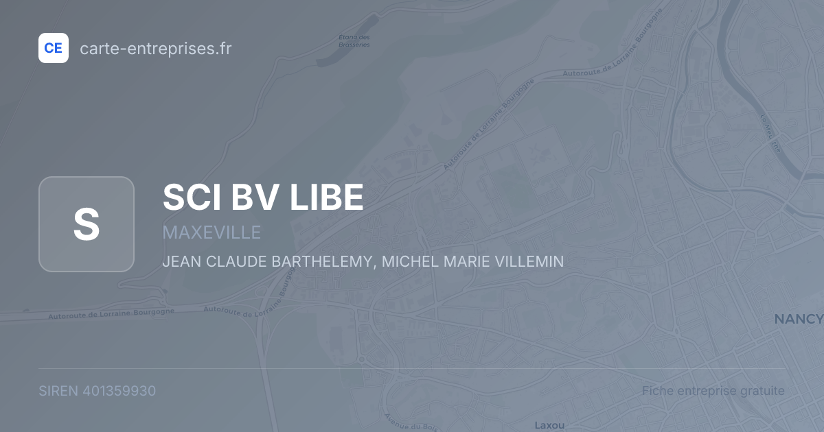 SCI BV LIBE — 401359930 — fiche entreprise