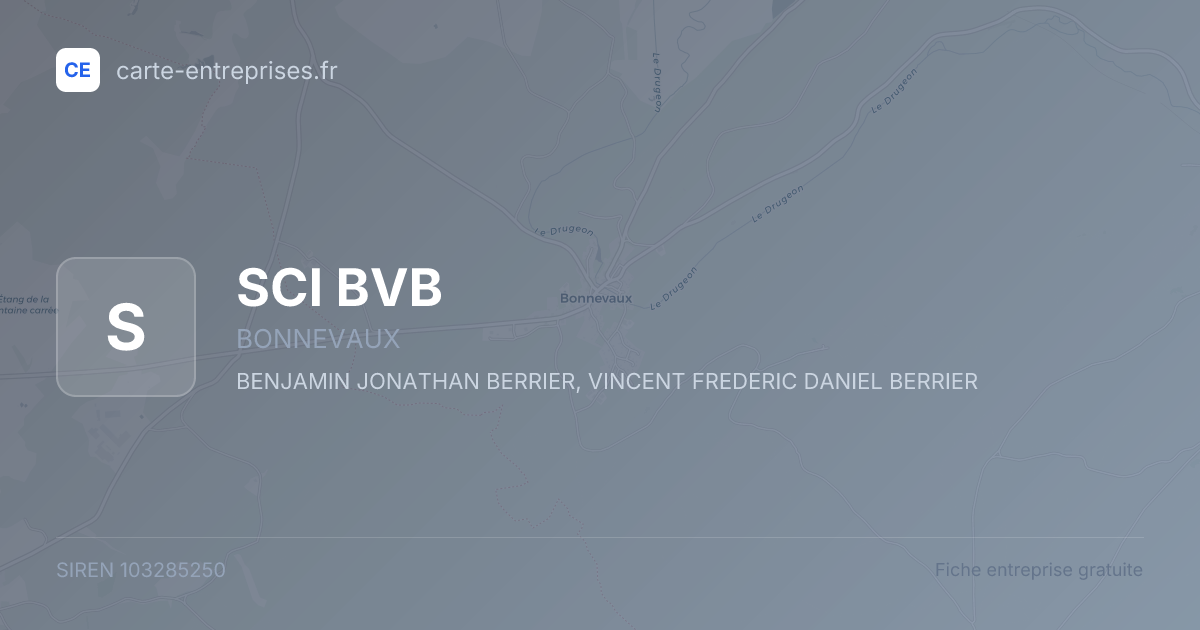 SCI BVB — 103285250 — fiche entreprise