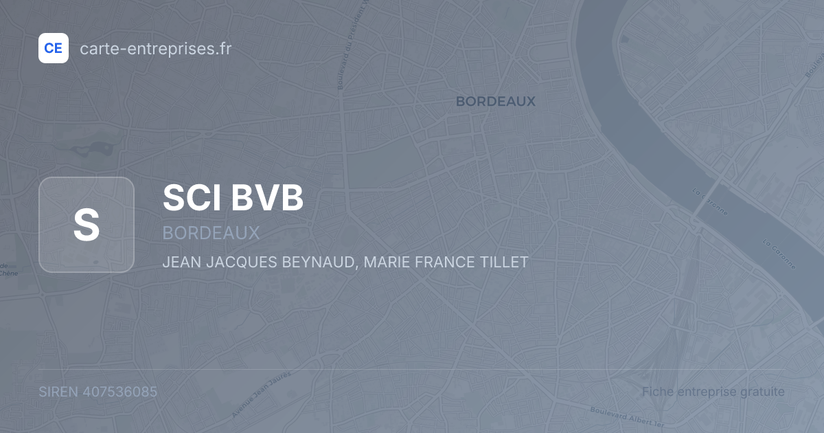 SCI BVB — 407536085 — fiche entreprise