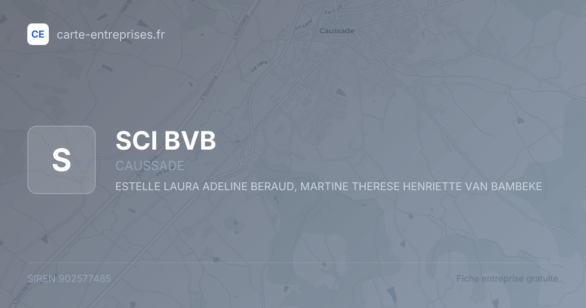 SCI BVB — 902577485 — fiche entreprise