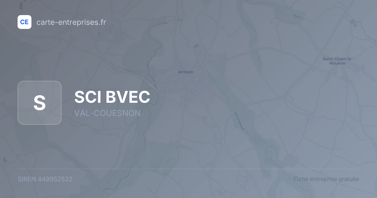 SCI BVEC — 449952522 — fiche entreprise