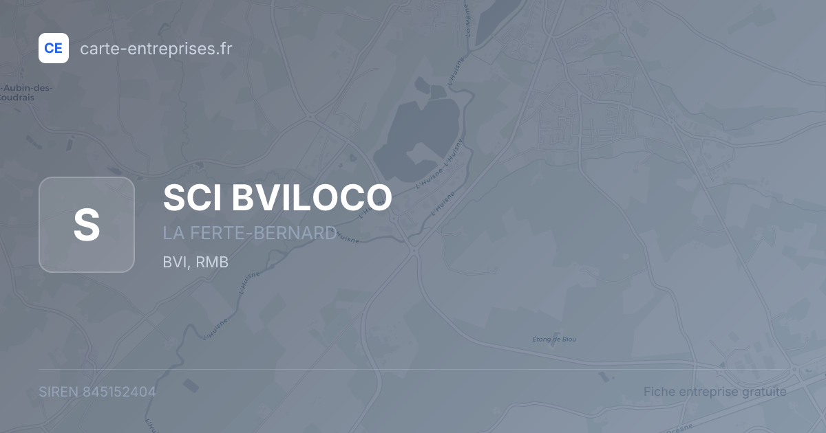 SCI BVILOCO — 845152404 — fiche entreprise