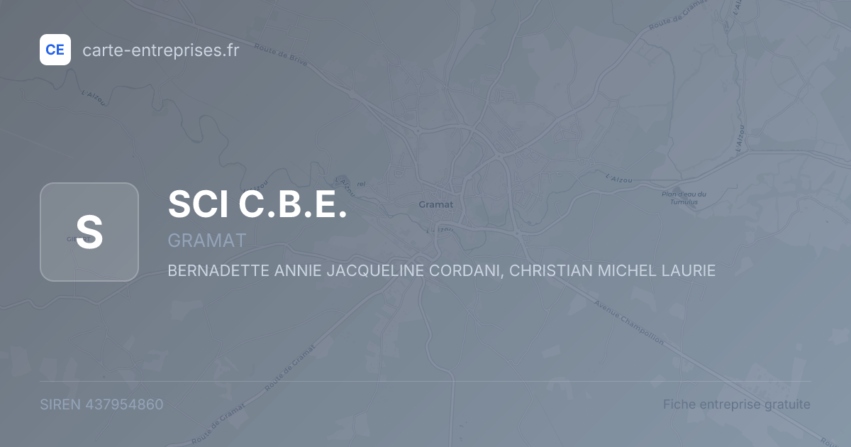 SCI C.B.E. — 437954860 — fiche entreprise