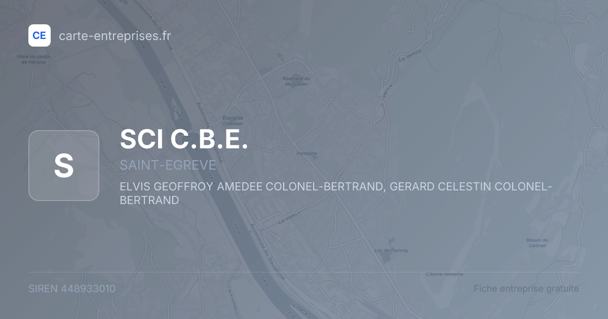 SCI C.B.E. — 448933010 — fiche entreprise
