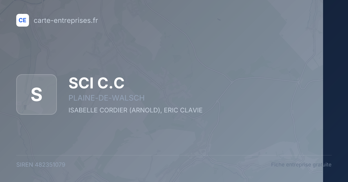 SCI C.C — 482351079 — fiche entreprise