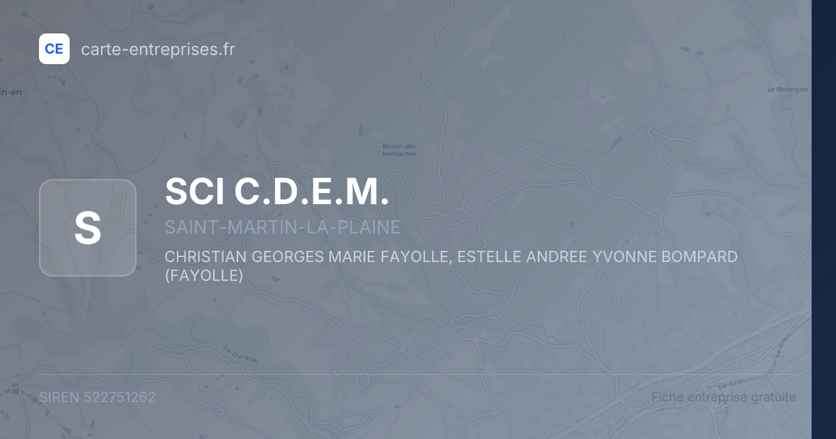 SCI C.D.E.M. — 522751262 — fiche entreprise
