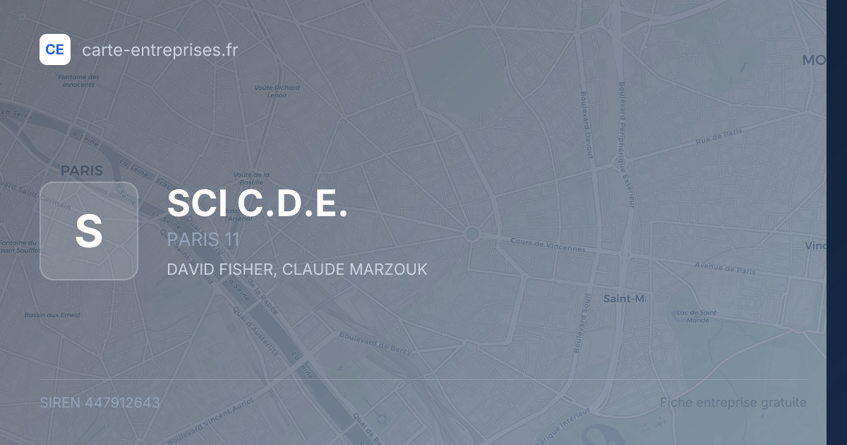SCI C.D.E. — 447912643 — fiche entreprise