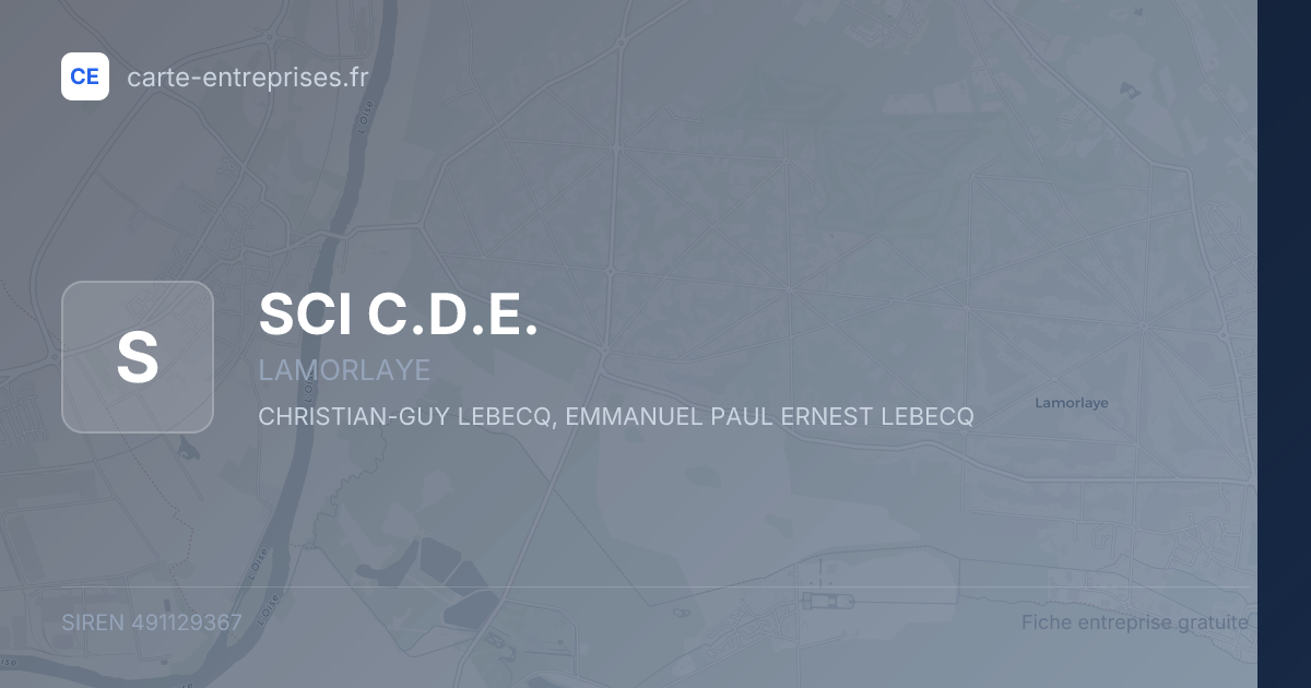 SCI C.D.E. — 491129367 — fiche entreprise