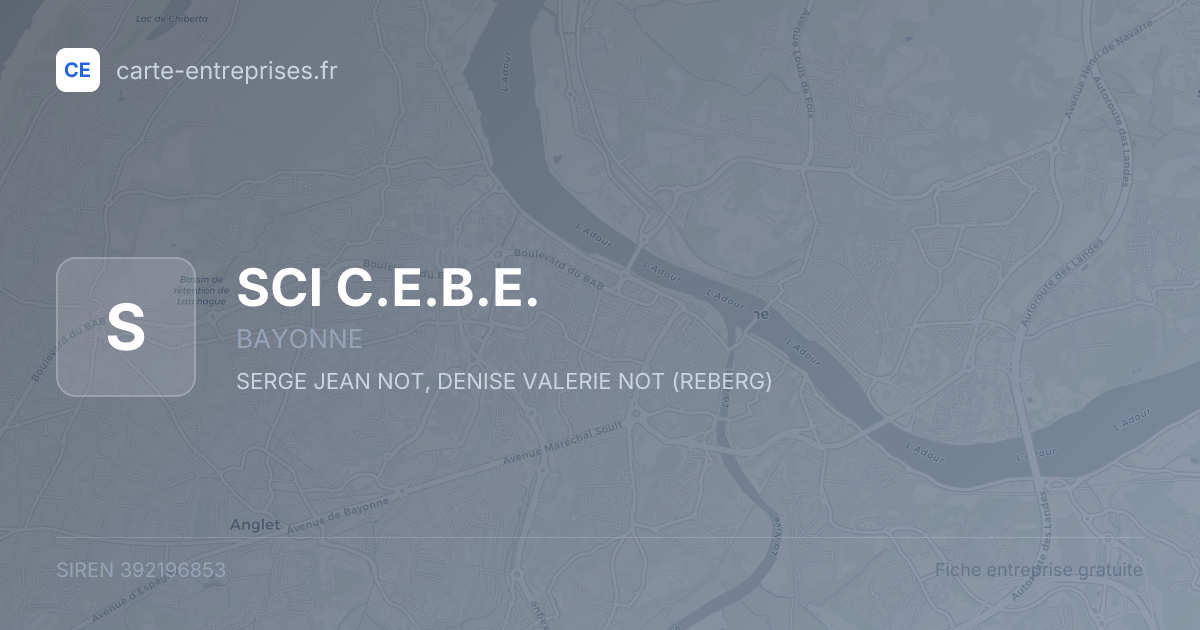 SCI C.E.B.E. — 392196853 — fiche entreprise