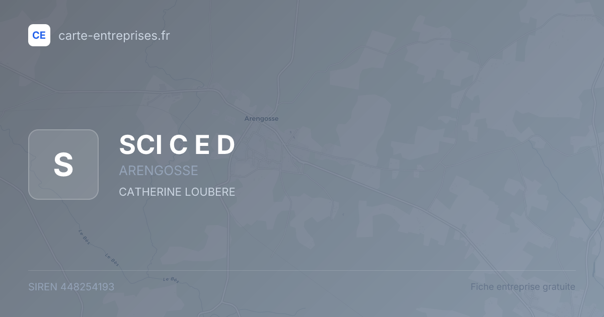 SCI C E D — 448254193 — fiche entreprise