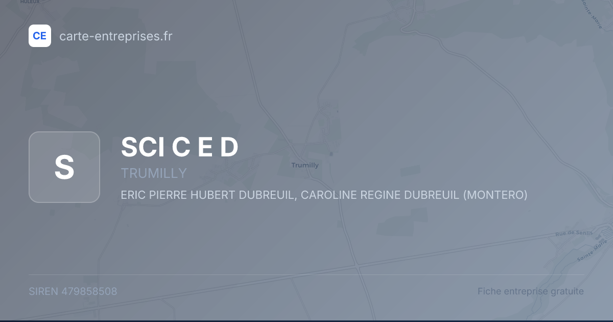 SCI C E D — 479858508 — fiche entreprise
