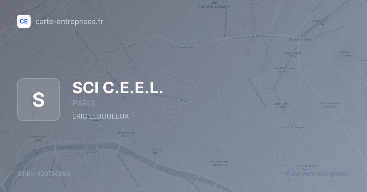 SCI C.E.E.L. — 429756869 — fiche entreprise